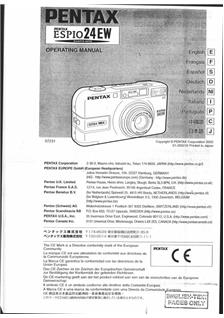 Pentax Espio 24 EW manual. Camera Instructions.
